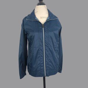 Columbia Blue Windbreaker Jacket Small Hood Outdoor